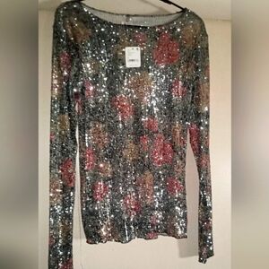 Free People Printed Gold Rush Midnight Combo Size M